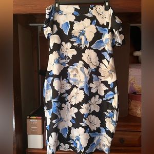 X-L MadRag Blue Floral Pattern Dress
